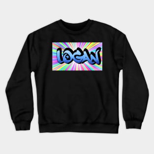 LOGAN Urban Graffiti Style Name Piece Crewneck Sweatshirt